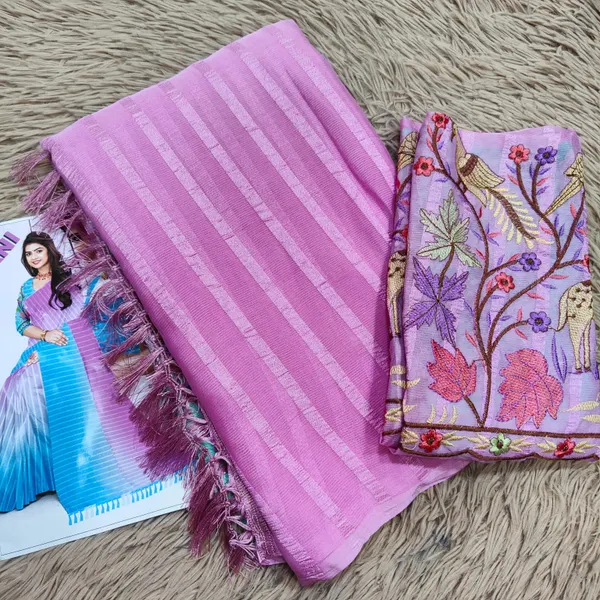 Double Colour Popcorn Saree |SR13